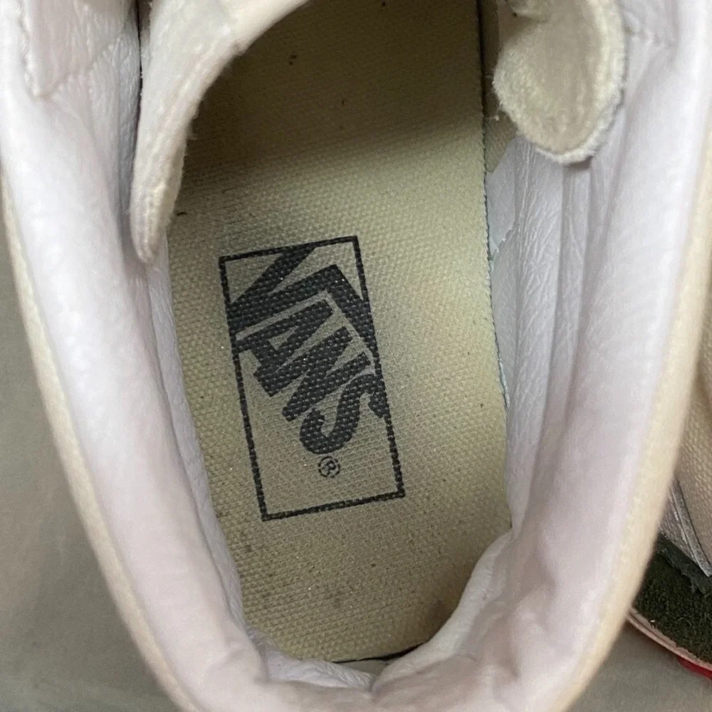 Vans Sk8-Hi Mens Size 8 Retro High-Top‎ Skate Sneaker Marshmallow Green Leather